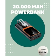 Dijital Ekranlı 20.000 Mah Powerbank 22.5w Hızlı Şarj + Çoklu Bağlantı Seçeneği Diğer