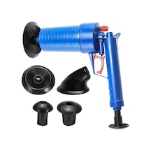 Kyrotech Basınçlı Hava Gider Açıcı Tabanca, 4 Kauçuk Adaptörlü, Kimyasalsız Mekanik Pompalı Boru Temizleyici, 10'lu Set
