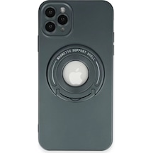 Newface Apple Uyumlu İphone 12 Pro Kılıf Lukka Magneticsafe Kapak - Koyu Yeşil - Özel Seri 8683140576622