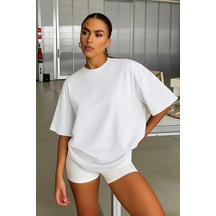 Oversize Unisex Tişört BEYAZ