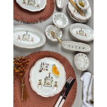 Porser Fulya Faylinn Kahvaltı Takımı 6 Kişilik 14 Parça Fly14kahp Çok Renkli