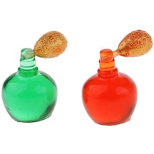 2 Adet Minyatür Plastik Parfüm Şişesi Modeli 1/12 Evcilik Aksesuarları