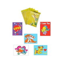I Love You, 5 Adet Büyük Boy A4, Kız-erkek Kum Boyama Kartı Seti-red Castle Kb-rc-051