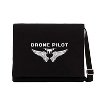 Drone Pilot 3 Siyah Kanvas Postacı Çantası