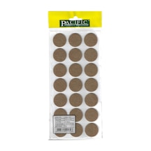 Cateksss Pacific Yuvarlak Yapışkanlı Sandalye Koltuk Mobilya Ayak Keçesi Felt 30 Mm Kahve - 22 Li Paket Kahverengi