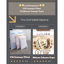 2'li Set 2'li Sütyen Yıkama Topu Ve 3'lü Çamaşır Filesi