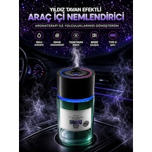 Araç İçi Hava Nemlendirici 120ml Yıldız Tavan Efektli Sessiz 300mah Şarjlı Araba Kokusu