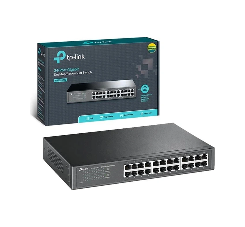 Tp-link Tl-sg1024d 10-100-1000 Gigabit 24 Port Ethernet Switch