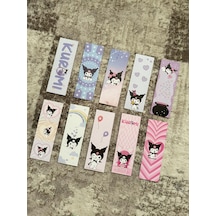 Sanrio Kuromi Anime Tasarım 10 Adet Kitap Ayraç Seti Pytkayrac131