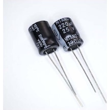 220uf 25v Elektrolitik Kondansatör 6x12mm 10 Adet Pcs