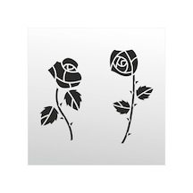 Folyo Sticker Güller 40cm Uzunluk Siyah