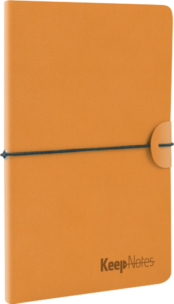 Keepnotes Iplik Dikiş 120 Yp Deri Sert Kapak Defter 13x21 Cm Çizgili Krom Sarı Krom Sarı
