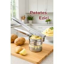 Porsima 76850 Patates Ezici Paslanmaz Metal Patates Ezici Püre Yapıcı Patates Ezeceği 27cm