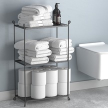 Teknotel Üç Katlı Metal Düzenleyici Ayakkabılık Havluluk Saksılık