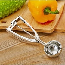 Ulzyvf Cbtx Paslanmaz Çelik Dondurma Kaşığı, 59mm Boy Gümüş Meyve Kaşığı Gümüş