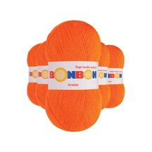 5 Adet Kristal El Örgü Lif İpi Turuncu 98215