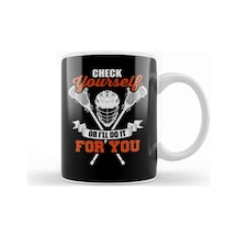 Check Yourself Or I'll Do It For You Lacrosse Lax Kupa Bardak Porselen Karışık
