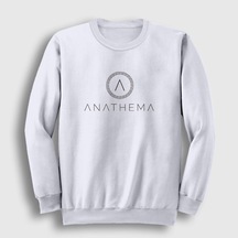 Presmono Unisex A Anathema Sweatshirt Beyaz