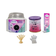 Ekamix Konserve Ağda Makinesi + Vivet Pudralı Ağda 240 ML + Bez 10 M