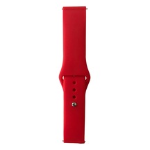 Butam Bilişim Galaxy Uyumlu Watch Active 2 44mm Band Serisi 20mm Klasik Kordon Silikon Strap Kayış-brighr Red