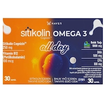 Haver Sitikolin Omega 3 Allday 60 Yumuşak Kapsül