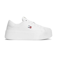 Tommy Hilfiger Kadın Marka Logolu Günlük Kullanıma Uygun Beyaz1 Sneaker En0en02961 Ybl-13136 Beyaz