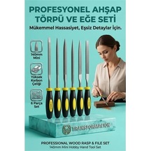 Mey İthalat 6'lı Ahşap Törpü Eğe Seti 140mm Hobi Modelci El Törpüsü Takımı 723188