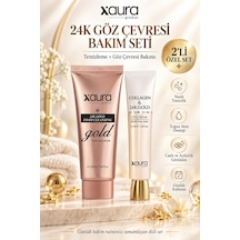 Xaura Beuaty 24k Gold Göz Çevresi Bakım Seti 100 Ml Foam Cleansing + 40 Ml Eye Cream