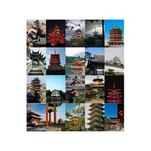 20 Adet A5 Uzak Doğu Evleri Architecture Poster Seti Japon Mimarisi Estetik Duvar Kolajı Oda Süsleme Afiş Seti