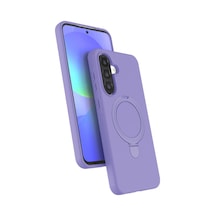 Samsung Uyumlu Galaxy A36 Regal Magsafe Standlı Kapak Lila\