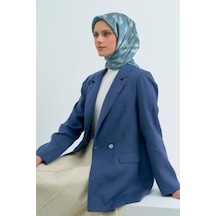 Armine İpek Eşarp 2026 Yaz - 9522-32 Turkuaz Twill