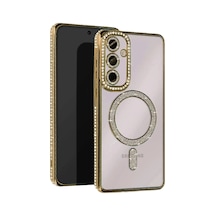Samsung Galaxy Uyumlu , A35 5g Joke Simli Magneticsafe Kılıf - Gold