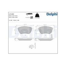 Fiat Punto On Fren Balatasi 1.3 Multijet 2012-2013 Delphı Lp1989
