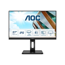 27 Aoc Q27p2q Ips 4ms 75mhz 1xvga 1xhdmı 1xdp 1xdvı 2k Qhd 2560x1440 Hoparlör Yükseklik Ayarı Pıvot Vesa Siyah