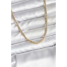 14k Gold Renk Kaplama Boru Zincir Model Cm Kadın Kolye Karışık Renk