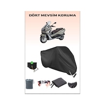 Siyah Piaggio X10 350 Için Kilit Uyumlu Motosiklet Branda, Güvenli, Su Geçirmez