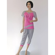 Janet Bridgeli Tişört. Pamuk. Macaristan. 185254718 Pembe