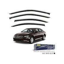 Skoda Superb Niken Kromlu Cam Rüzgarlığı 4lü Set 2015 2020