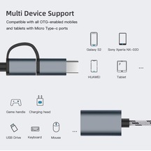 Usb 3.0 Otg To Type C Micro Usb Data Şarj Çevirici Dönüştürücü Adaptör