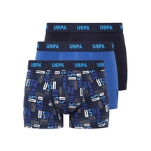 U.s. Polo Assn. Erkek Lacivert-saks-baskılı 3 Lü Boxer-lacivert-saks-baskılı