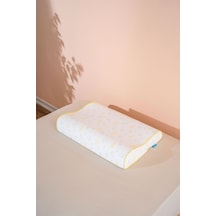 Boyun Destekli Ortopedik Visco Yastık 47x32x8/6 Cm Beyaz