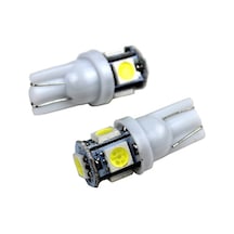 Led Ampul Dipsiz T10-5smd Beyaz 2'li Set 24v