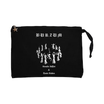 Burzum Graphic Siyah Clutch Astarlı Cüzdan / El Çantası Siyah