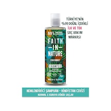Faith in Nature %99 Doğal Nemlendirici Şampuan Hindistan Cevizi Normal & Kuruya Dönük Saçlar İçin 400 ML