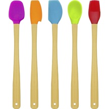 Vallettaa İndigo 5'li Spatula Seti - 25 Cm Çok Renkli