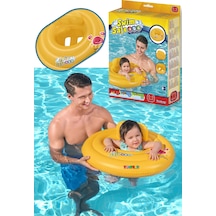 Swim Safe Step A Oturaklı Ayak Geçmeli Bebek Yüzme Simidi - 6 Ay - 18 Ay Beyaz
