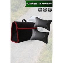 Citroen C5 Aircross Uyumlu Bagaj Çantası Koltuk Yastığı Siyah Renk Lüks Model