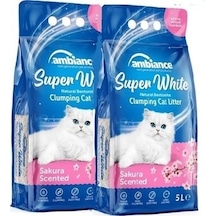 Ambiance Sakura Çiçek Kokulu Topaklaşan İnce Bentonit Kedi Kumu 2 x 10 L
