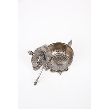 Dmt Copper Home Gaziantep Bakır Zamak Şekerlik Kase Yükseklik 11 Cm Genişlik 13 Cm&(Kaşık Dahil)
