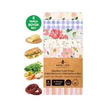 6 Parça Tekrar Kullanılabilen Balmumu Gıda Saklama Bezi Beeswax Food Wraps Mumo Çok Renkli